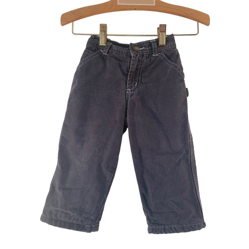 OLD NAVY Boy’s Carpenter Khaki Flannel Lined Pants / Size: 12-18 Months